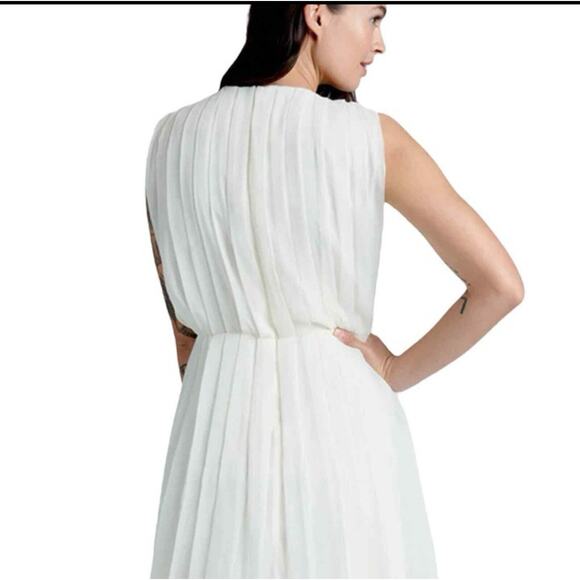 ModCloth “The Pleat-est Things” Mini Dress – Ivory, Size Medium, NEW - Picture 9 of 13